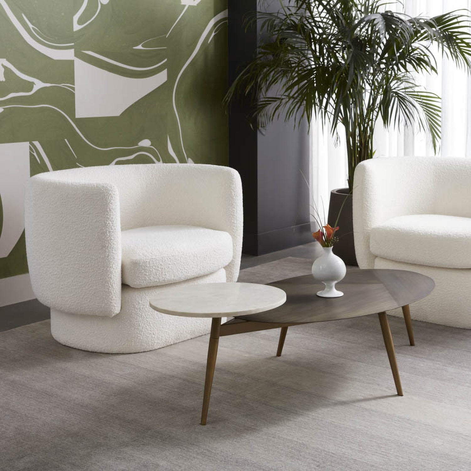 Sunpan Tuner Oval Coffee Table