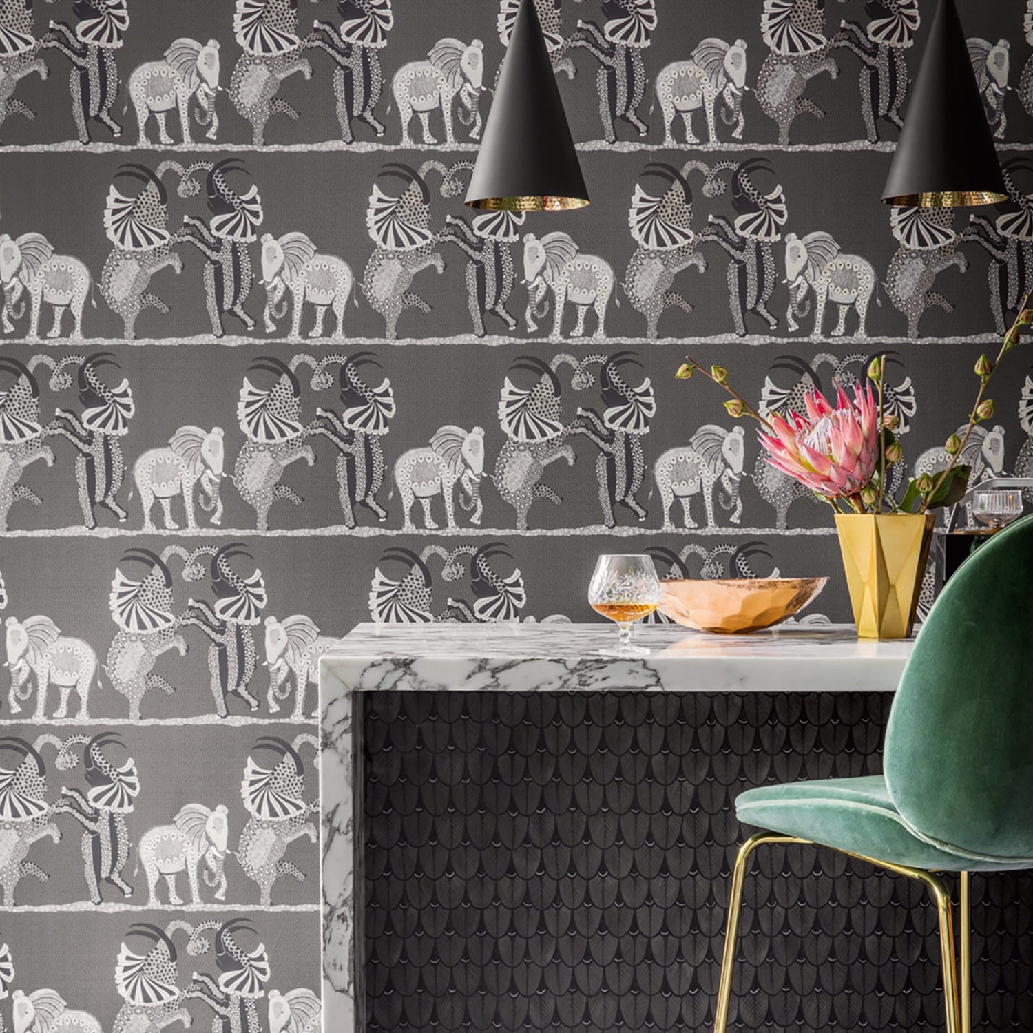 Cole & Son Ardmore Safari Dance Wallpaper