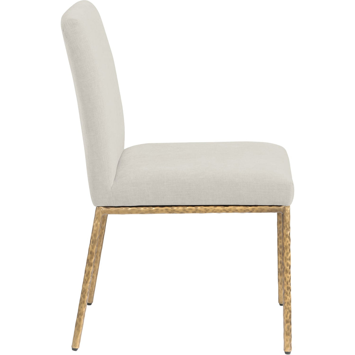 Reeves Cream Chenille Fabric Upholstered Dining Side Chair Set of 2