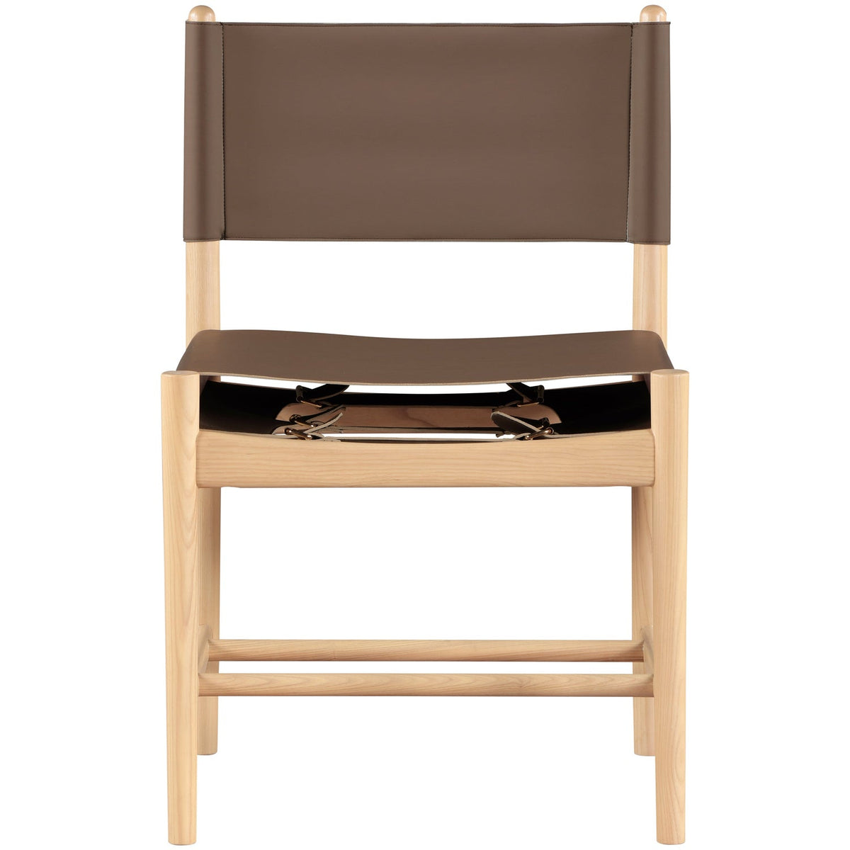 Rawlins Brown Vegan Leather Upholstered Dining Chair Set of 2