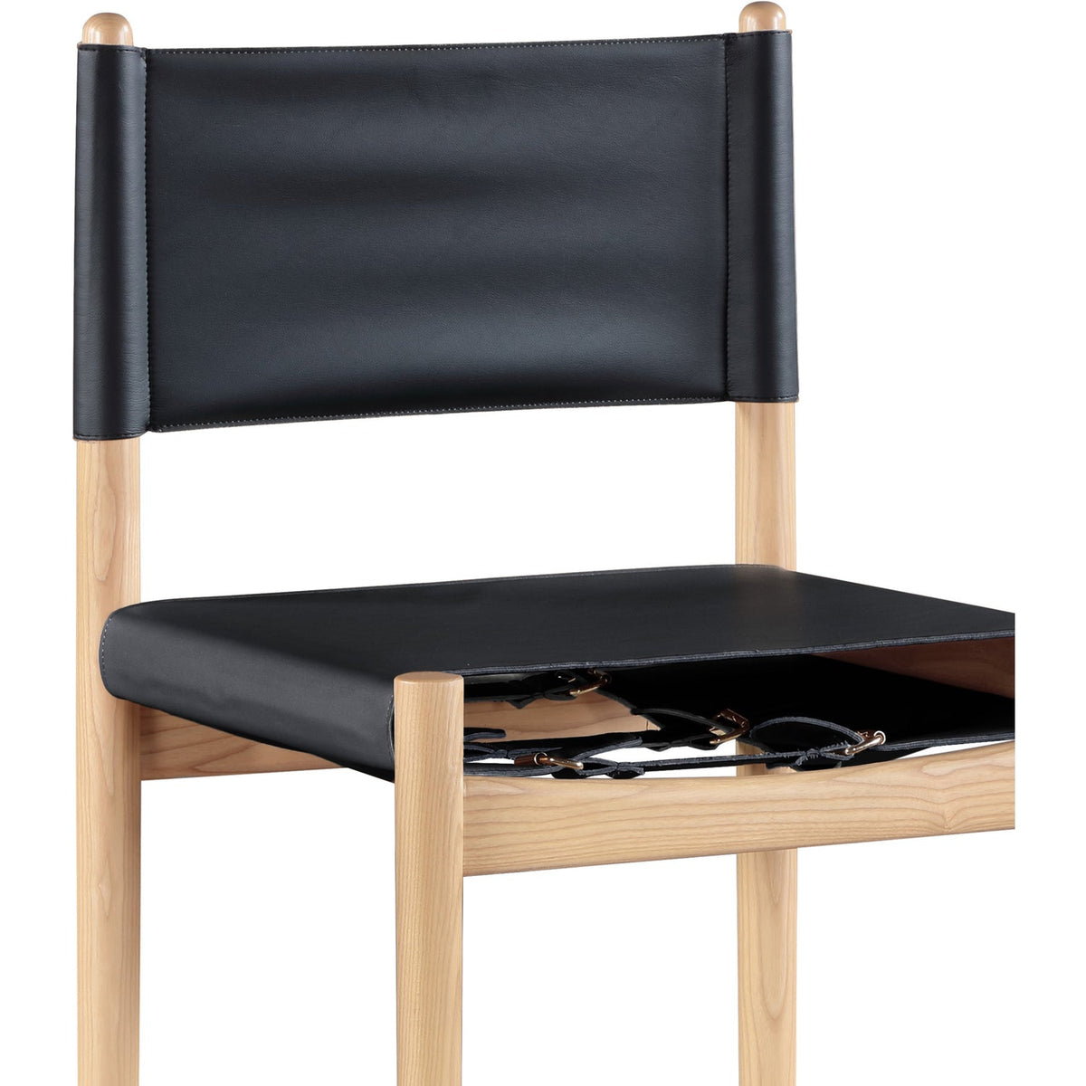 Rawlins Black Vegan Leather Upholstered Counter Stool Set of 2
