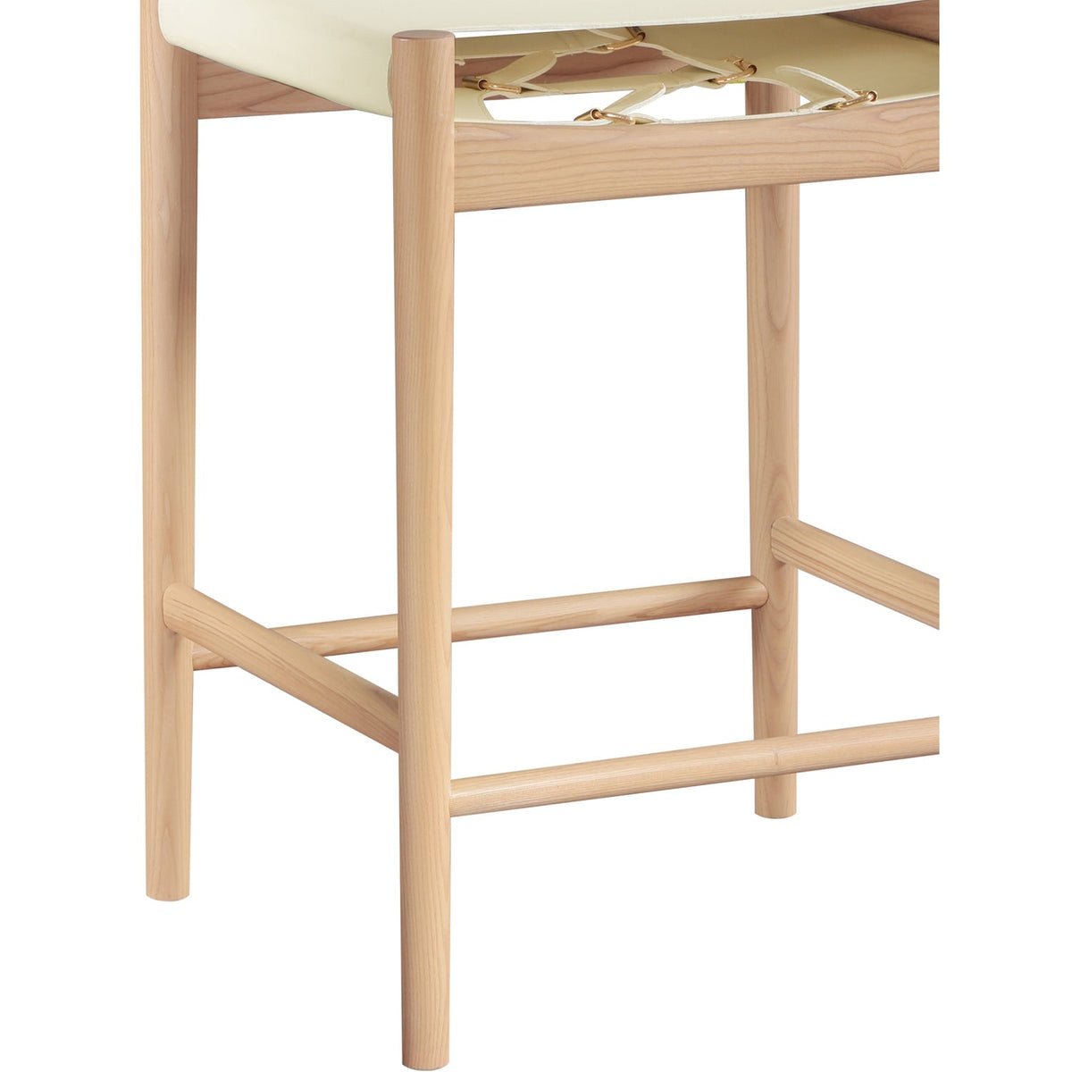 Rawlins Cream Vegan Leather Upholstered Counter Stool Set of 2