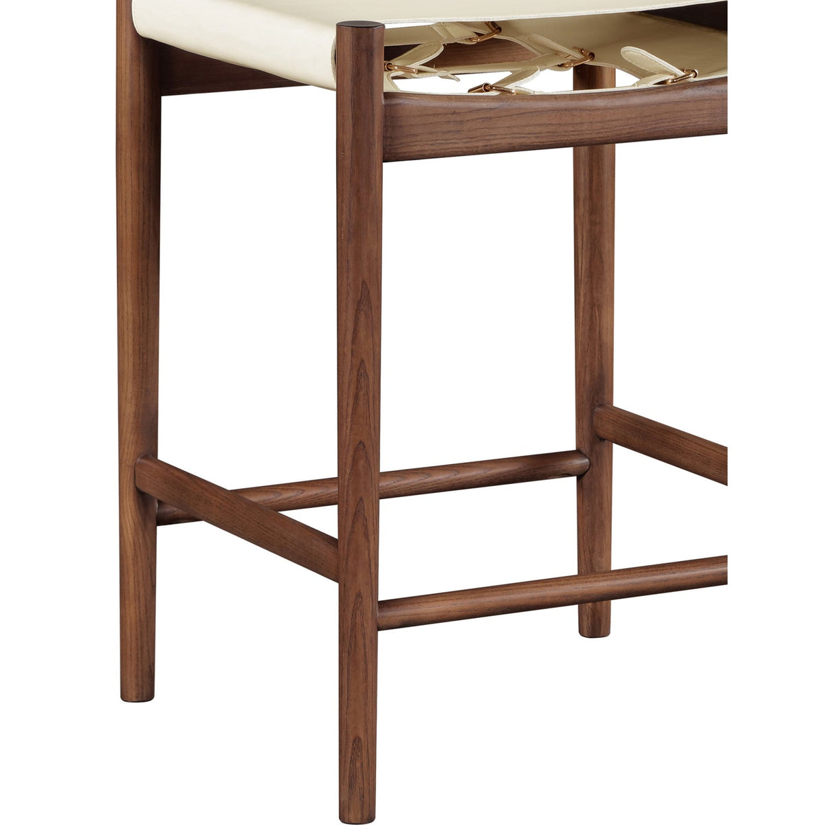 Rawlins Cream Vegan Leather Upholstered Counter Stool Set of 2