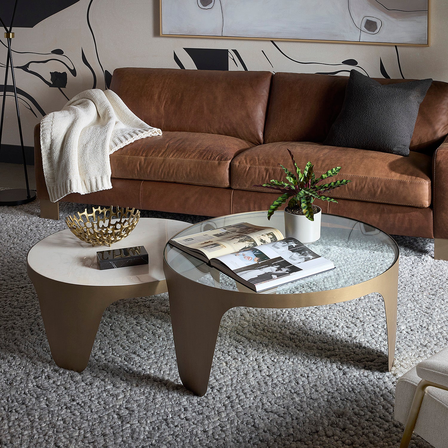 Sunpan Mysaria Nesting Coffee Table Set Of 2