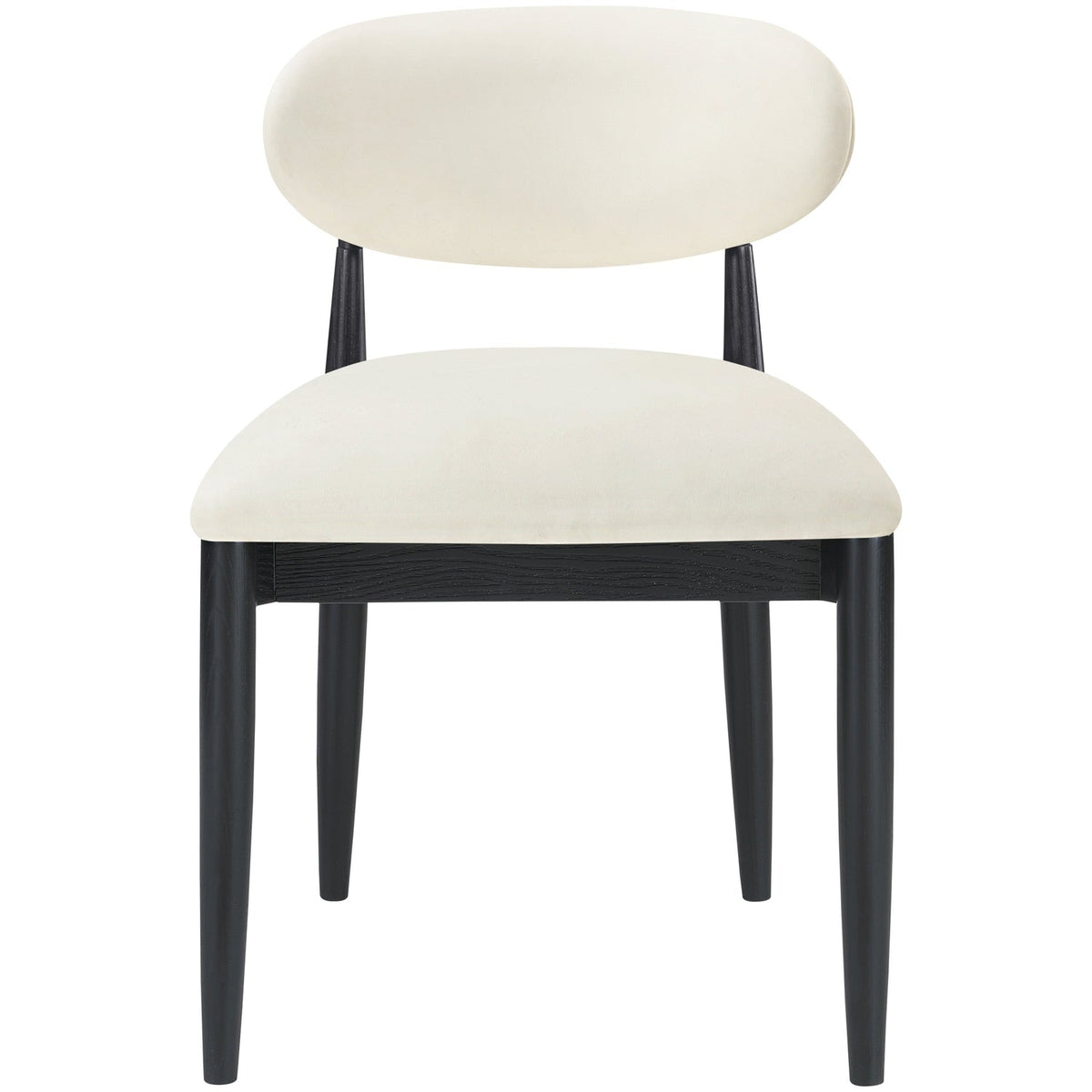Riccio Cream Vegan Leather Upholstered Dining Side Chair Set of 2