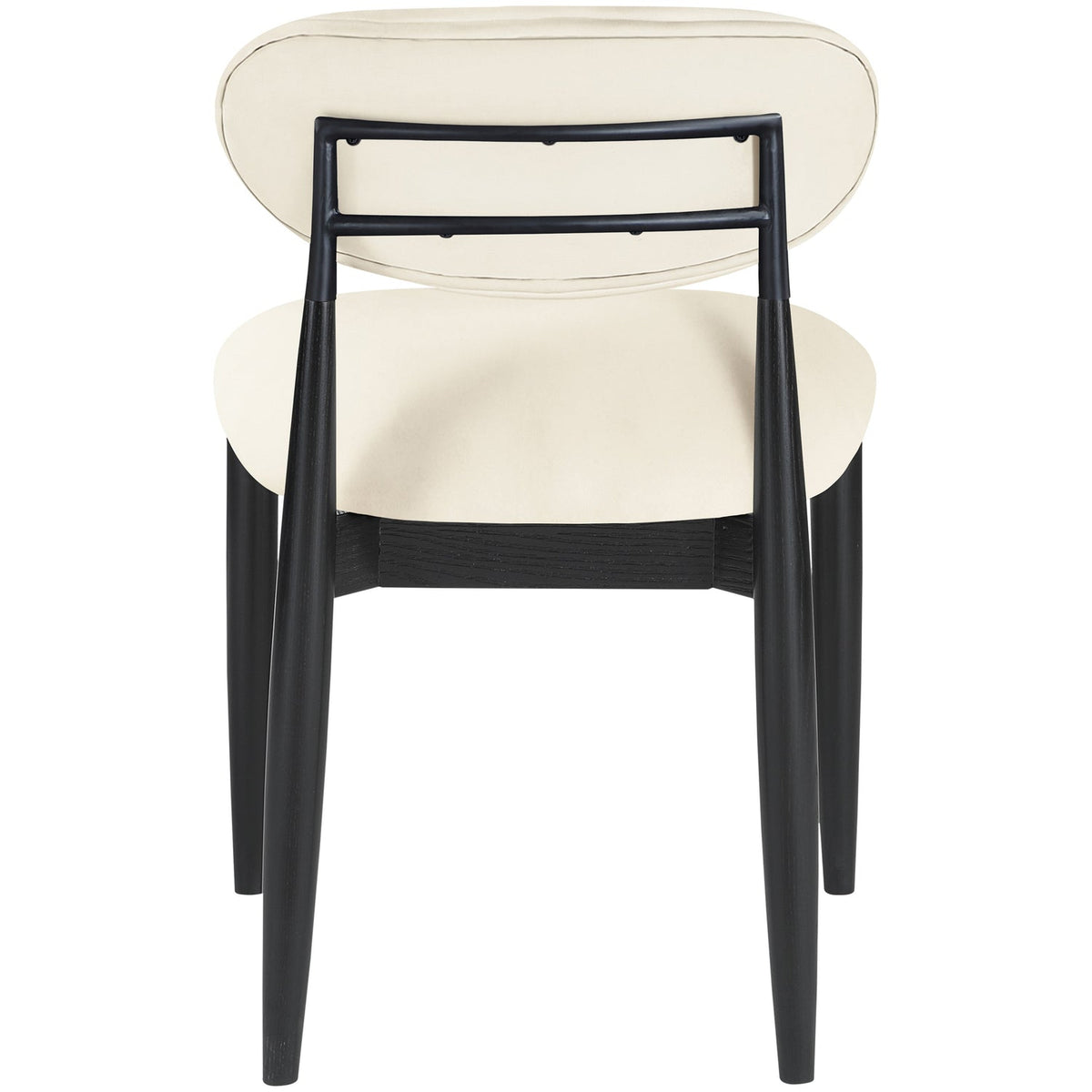 Riccio Cream Vegan Leather Upholstered Dining Side Chair Set of 2