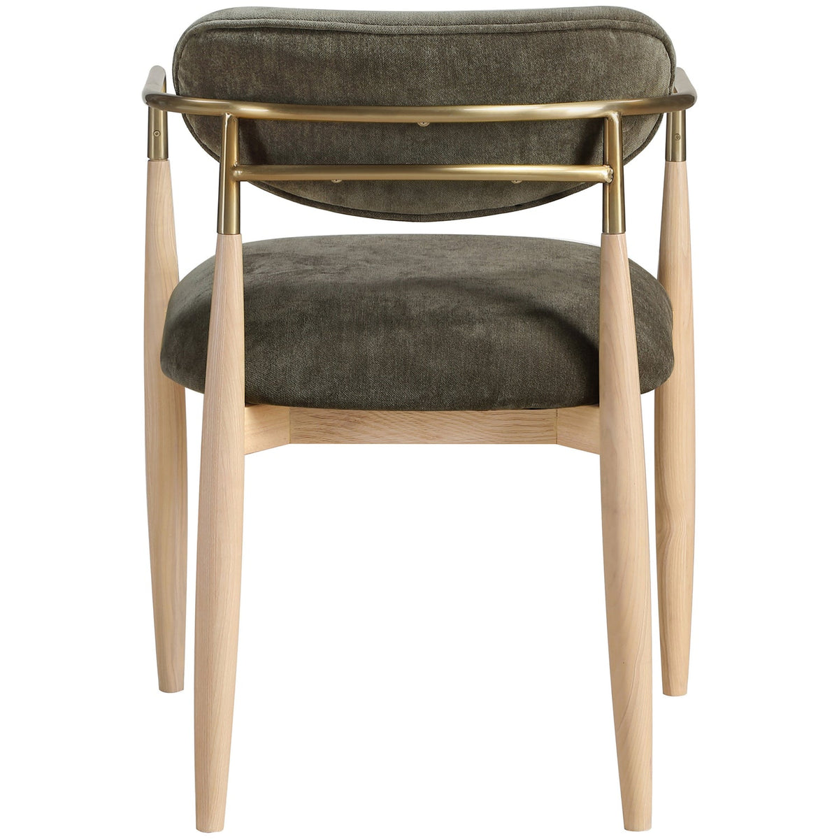 Riccio Brown Performance Fabric Upholstered Dining Arm Chair Set of 2