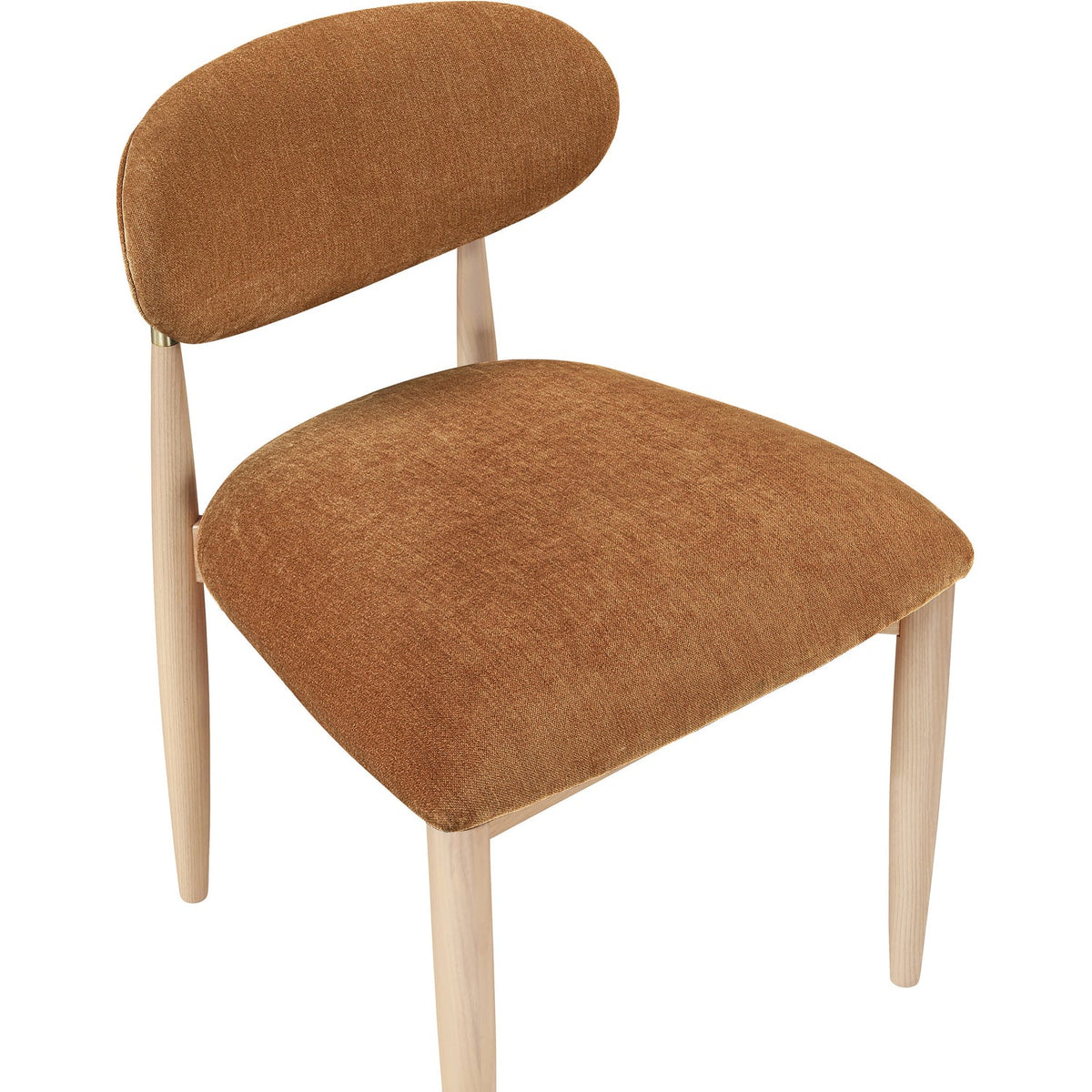 Riccio Cognac Performance Fabric Upholstered Dining Side Chair Set of 2