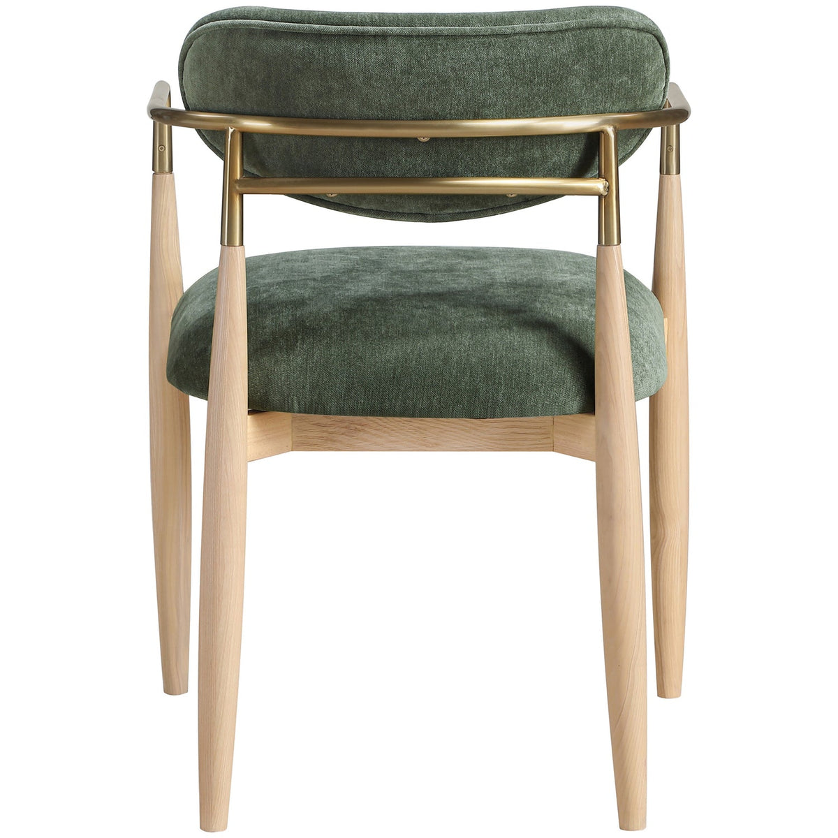Riccio Olive Performance Fabric Upholstered Dining Arm Chair Set of 2