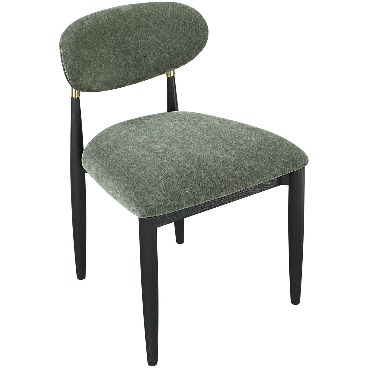 Riccio Olive Performance Fabric Upholstered Dining Side Chair Set of 2
