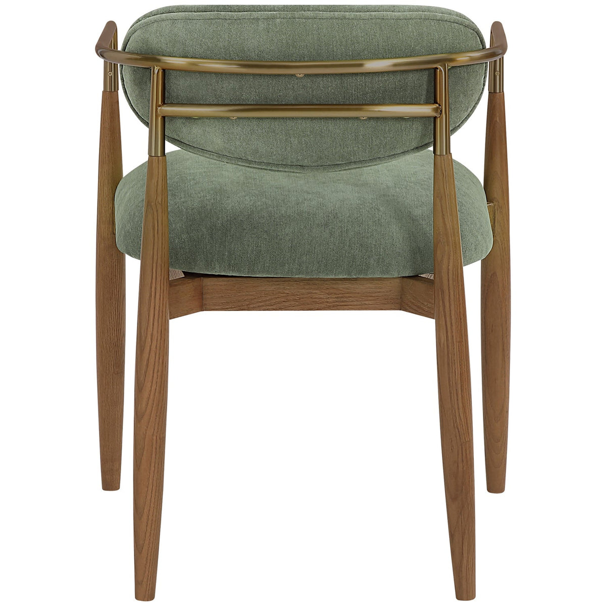 Riccio Olive Performance Fabric Upholstered Dining Arm Chair Set of 2