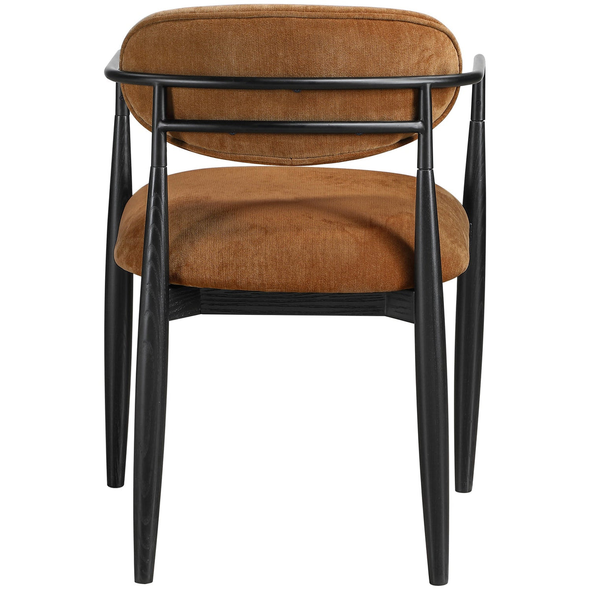 Riccio Cognac Performance Fabric Upholstered Dining Arm Chair Set of 2