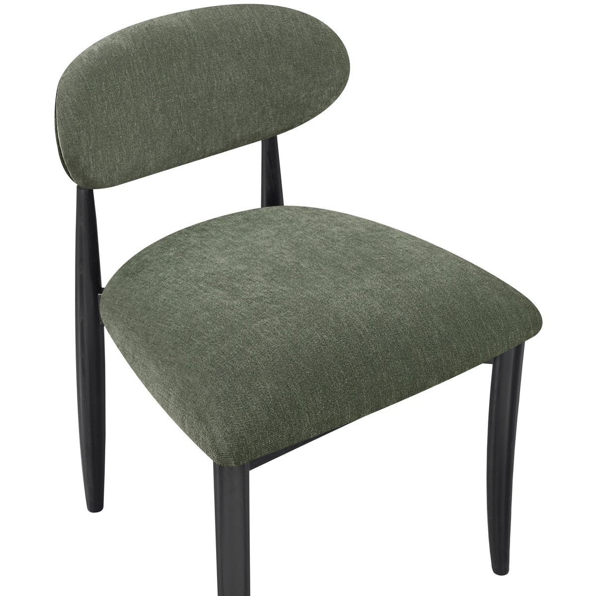 Riccio Olive Performance Fabric Upholstered Dining Side Chair Set of 2