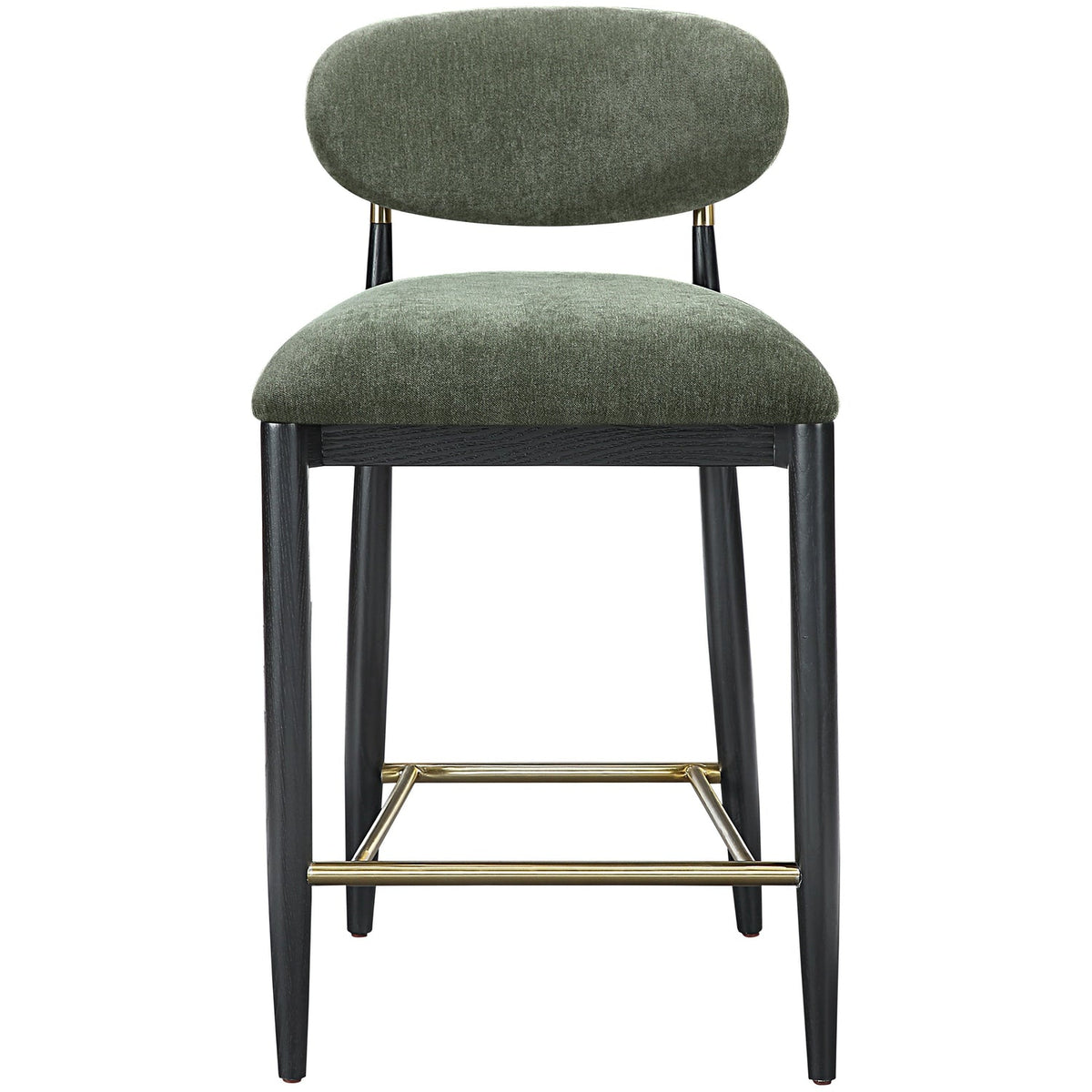 Riccio Olive Performance Fabric Upholstered Stool
