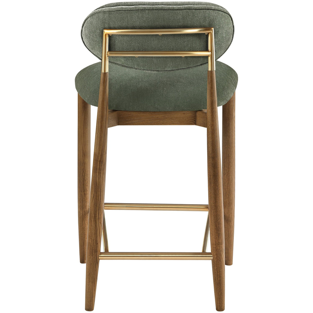 Riccio Olive Performance Fabric Upholstered Stool