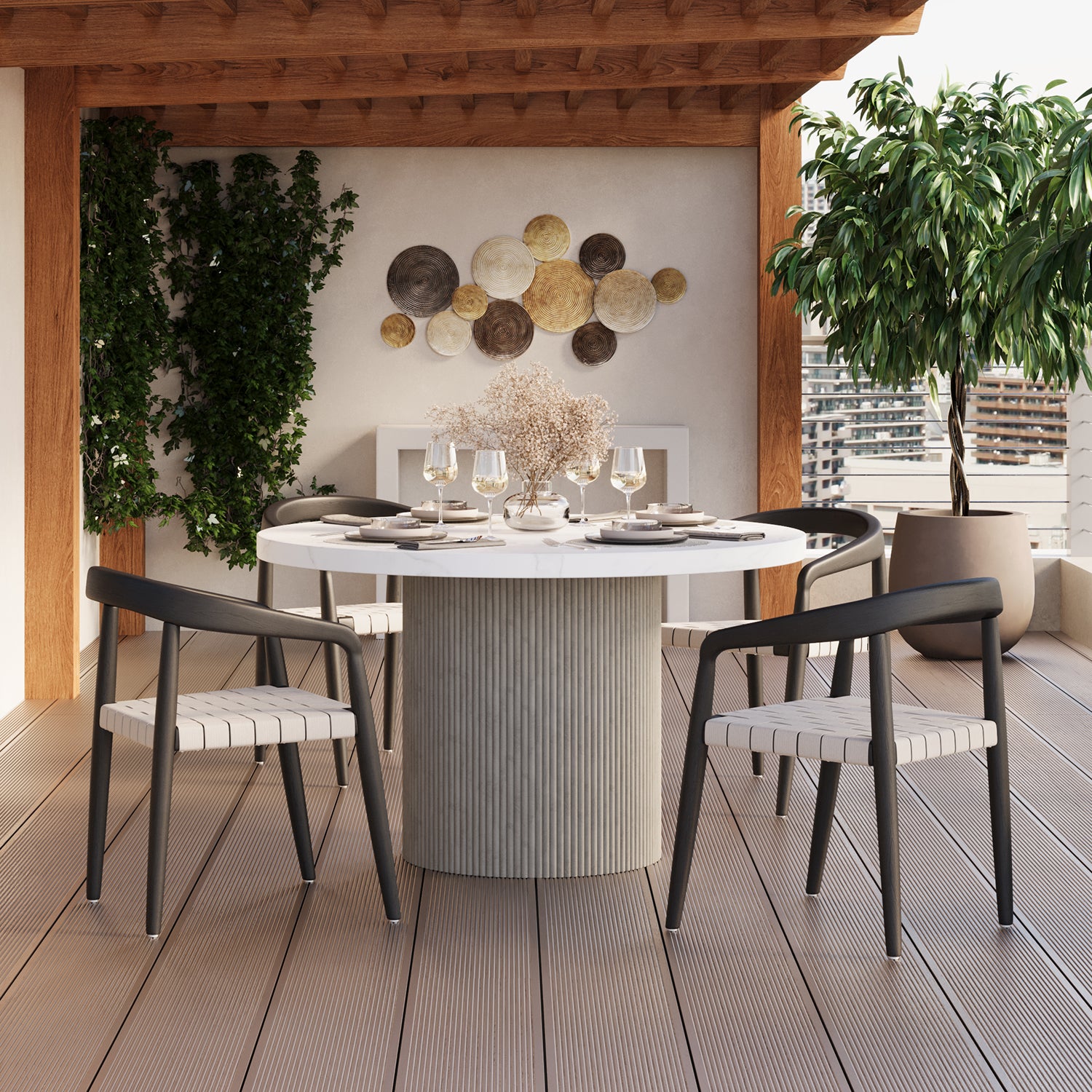 Sunpan Nicolette Indoor/Outdoor Dining Table