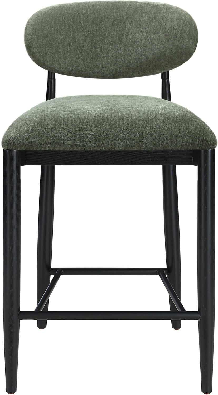 Riccio Olive Performance Fabric Upholstered Stool
