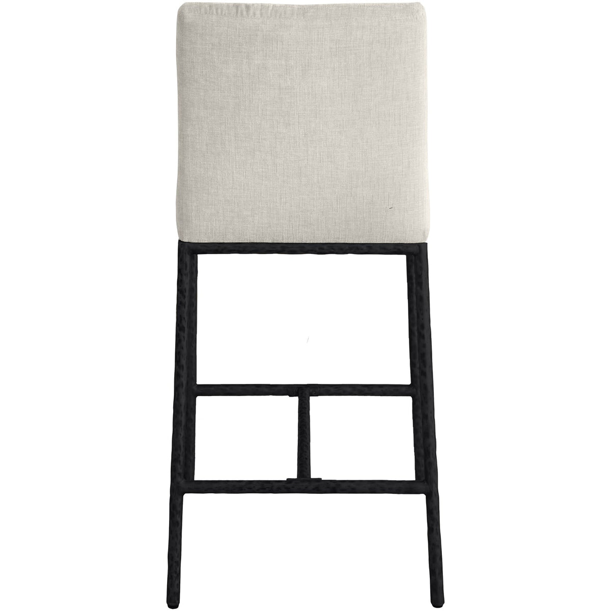 Reeves Cream Chenille Fabric Upholstered Counter Stool Set of 2