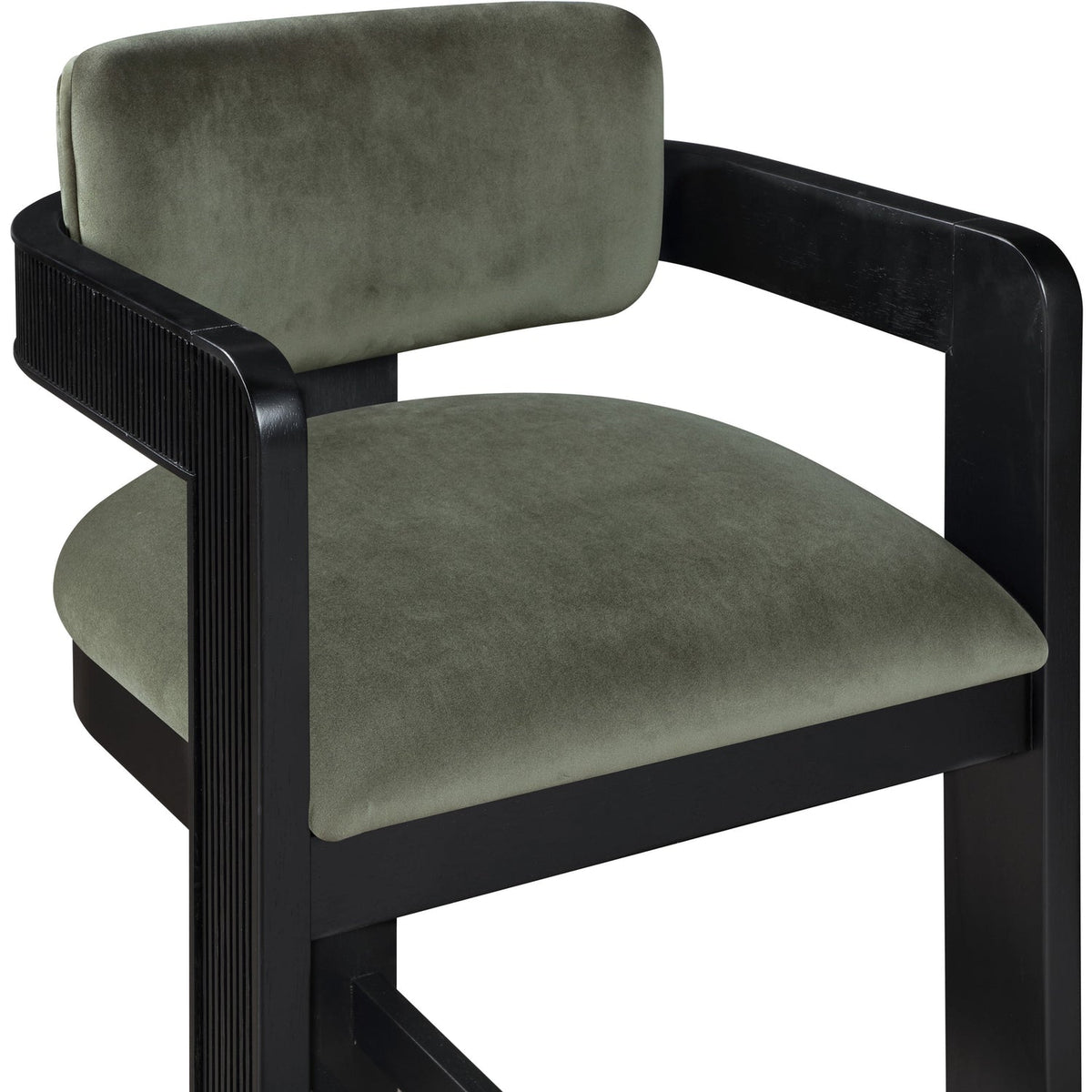 Sacha Green Velvet Upholstered Counter Stool Set of 2