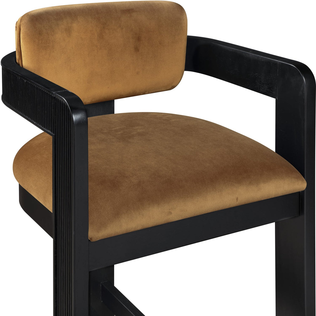 Sacha Saddle Velvet Upholstered Counter Stool Set of 2