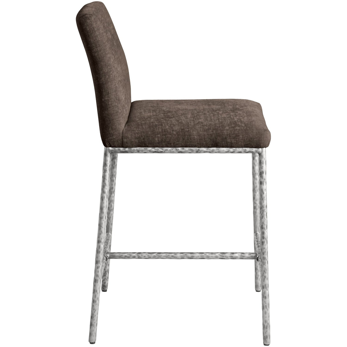 Reeves Brown Chenille Fabric Upholstered Counter Stool Set of 2