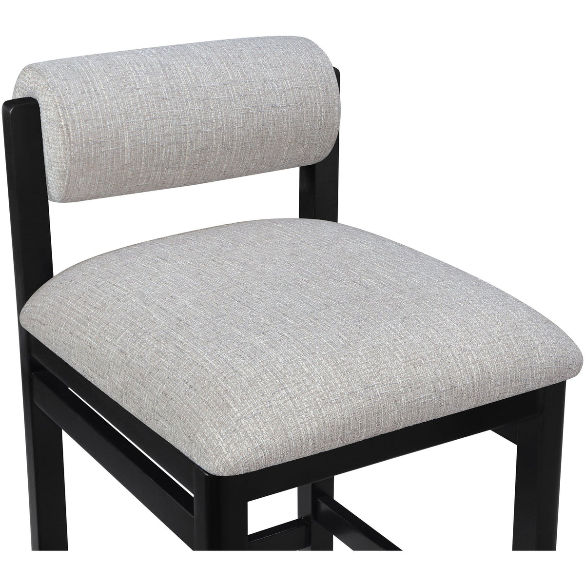Roundhill Grey Linen Textured Fabric Upholstered Counter Stool Set of 2