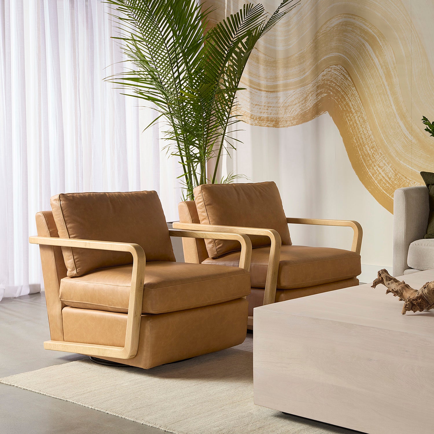 Sunpan Castell Swivel Lounge Chair