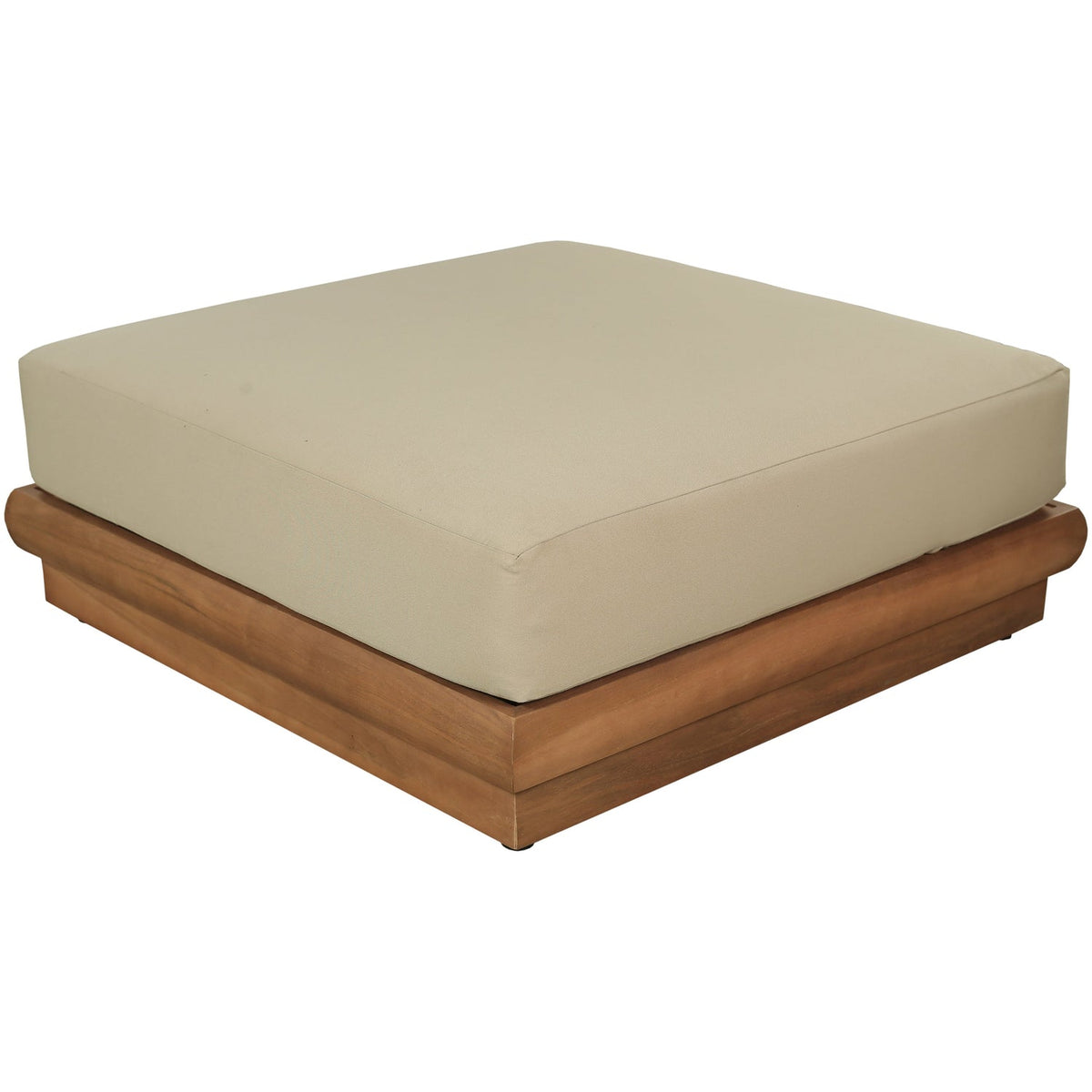 Mirella Tan Water Resistant Fabric Upholstered Outdoor Patio Modular Ottoman
