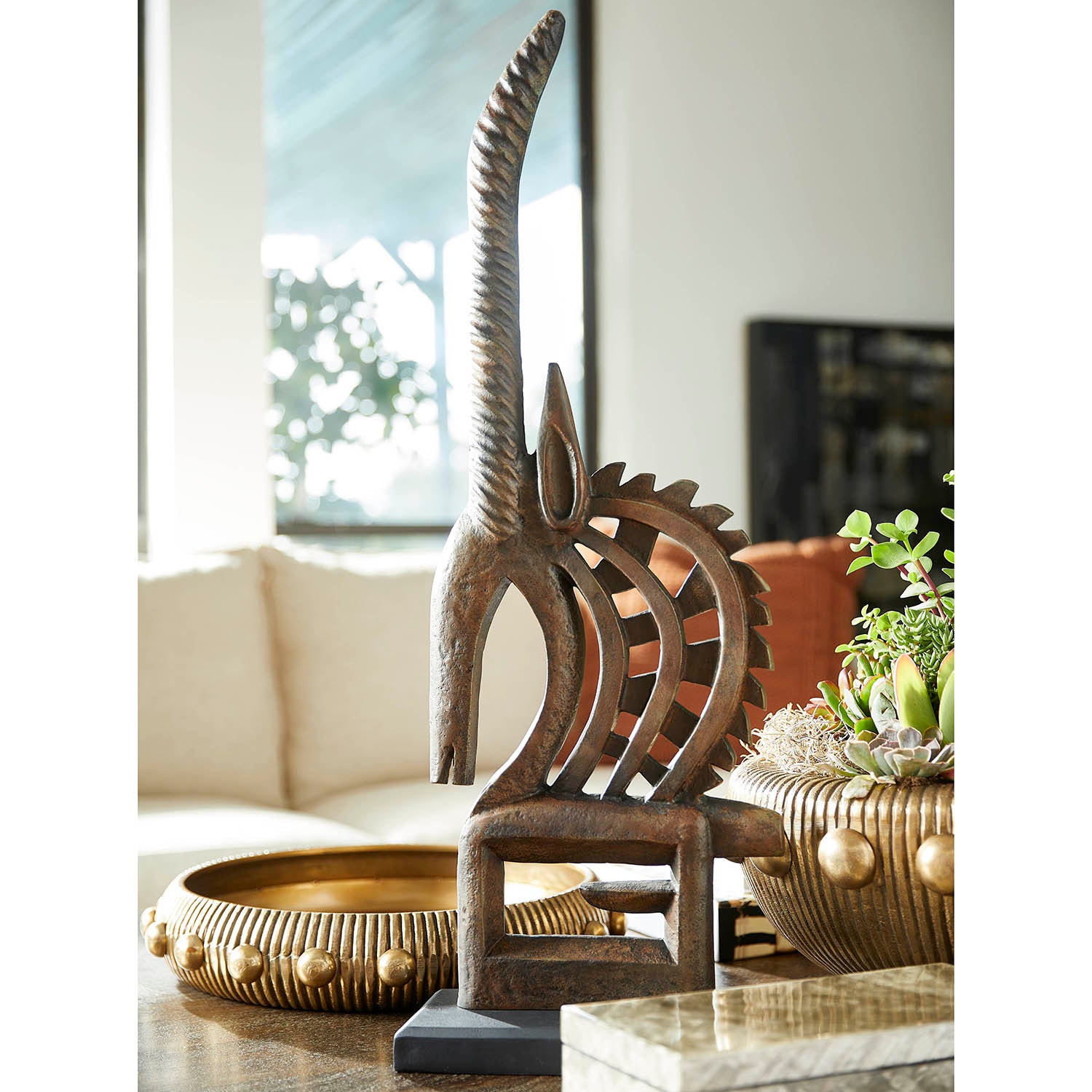 Cyan Design Antelope Chi Wara Sculpture