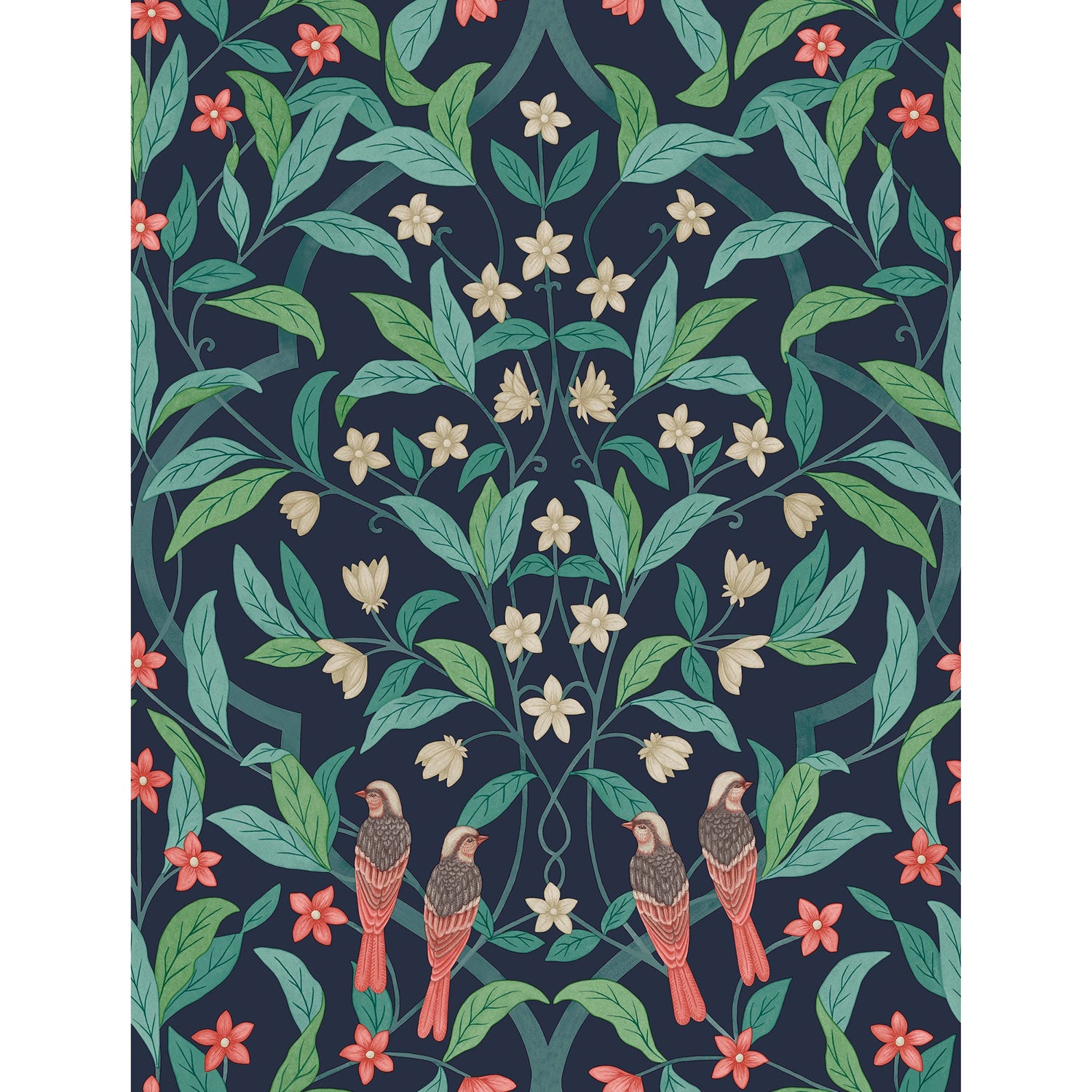 Cole & Son Seville Jasmine & Serin Symphony Wallpaper