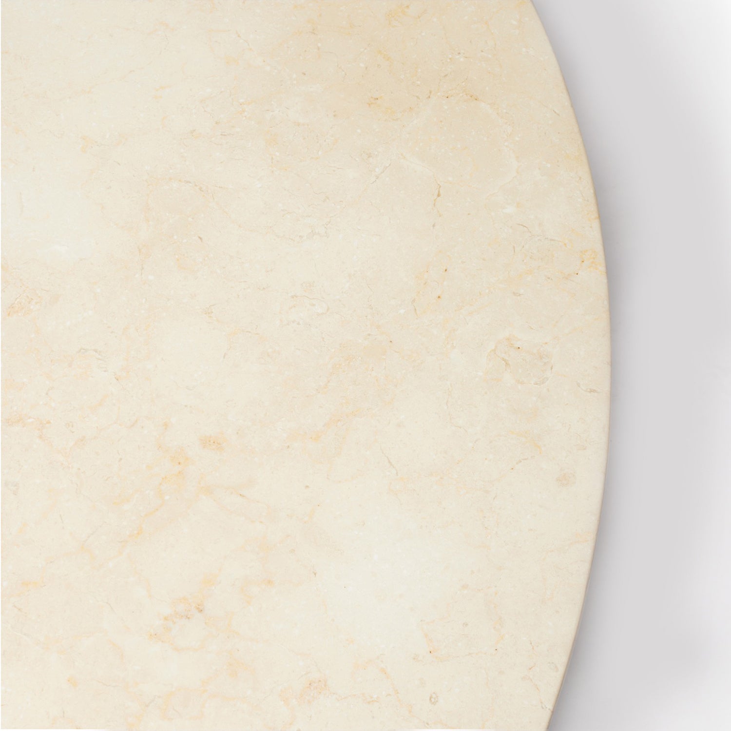Laurel Honey Large Round Cocktail in oak Saddle finish, side profile view