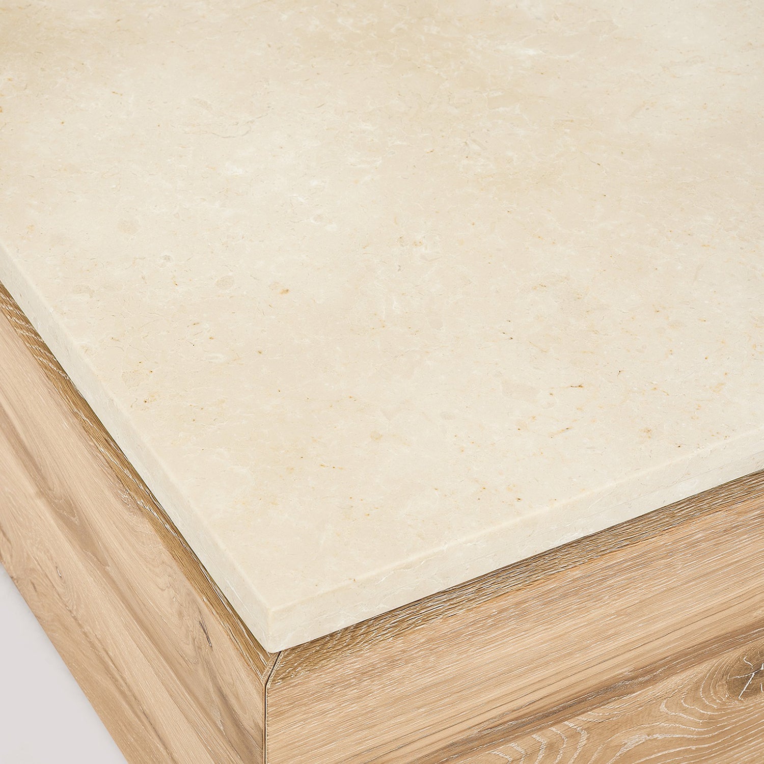 Branford Saddle Rectangle Cocktail Table in character oak Saddle finish, styled in a room setting