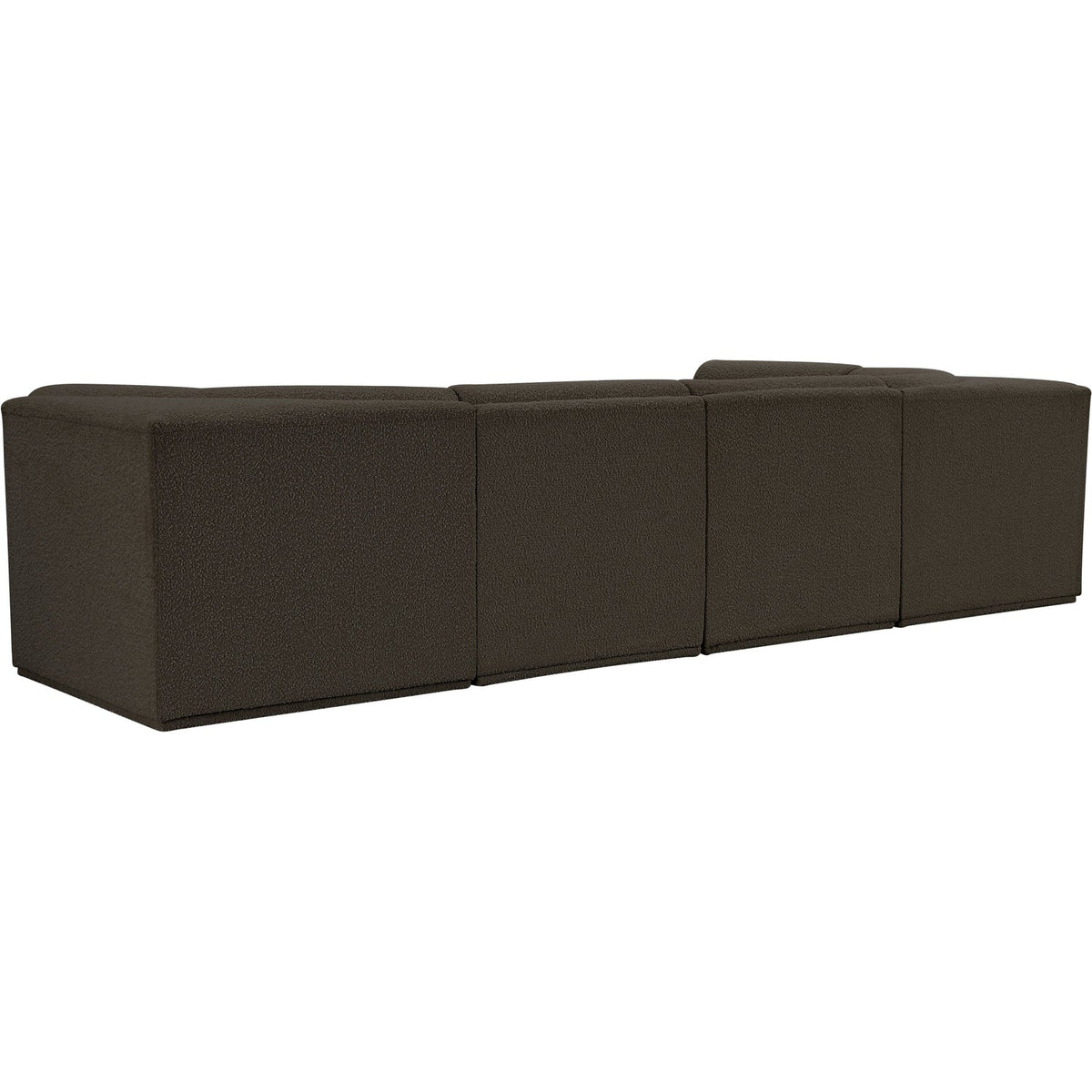 Ollie 128in Brown Boucle Fabric Upholstered 5 Piece Modular Sectional Sofa