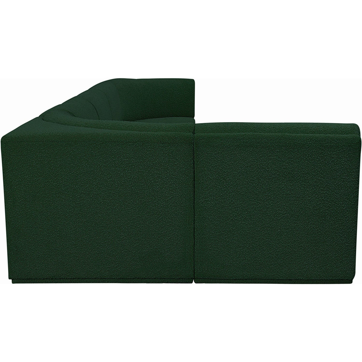 Ollie 158in Green Boucle Fabric Upholstered 6 Piece Modular Sectional Sofa