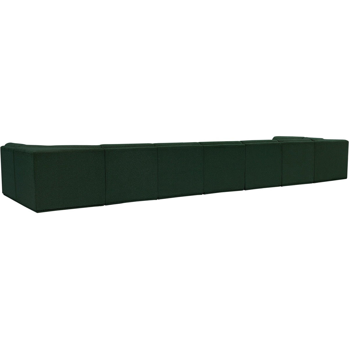 Ollie 218in Green Boucle Fabric Upholstered 9 Piece Modular Sectional Sofa