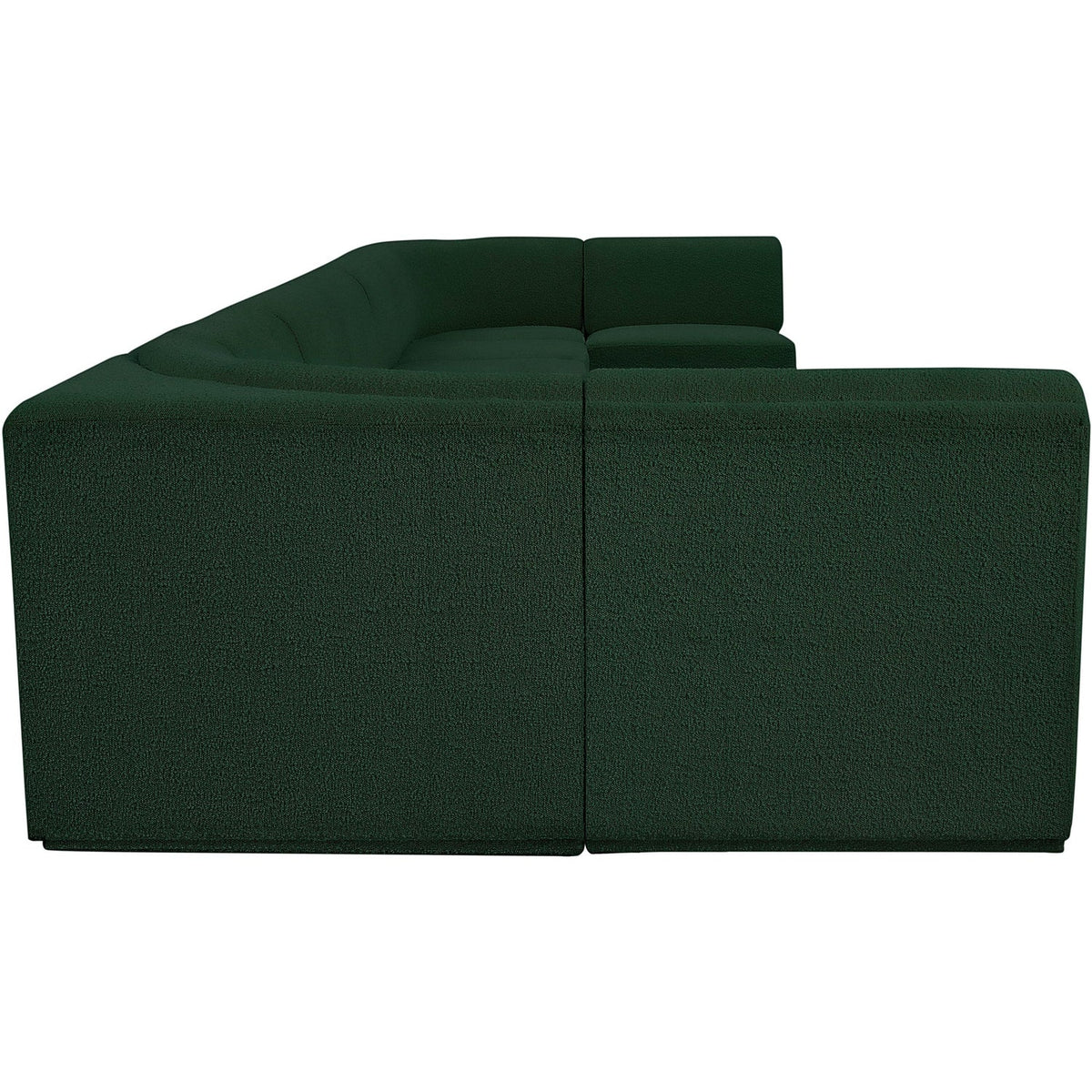 Ollie 218in Green Boucle Fabric Upholstered 9 Piece Modular Sectional Sofa