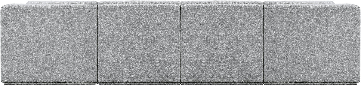 Ollie 128in Grey Boucle Fabric Upholstered 5 Piece Modular Sectional Sofa