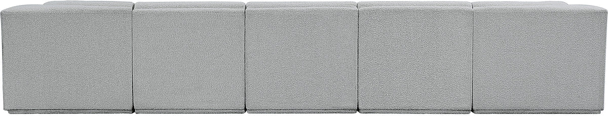Ollie 158in Grey Boucle Fabric Upholstered 6 Piece Modular Sectional Sofa
