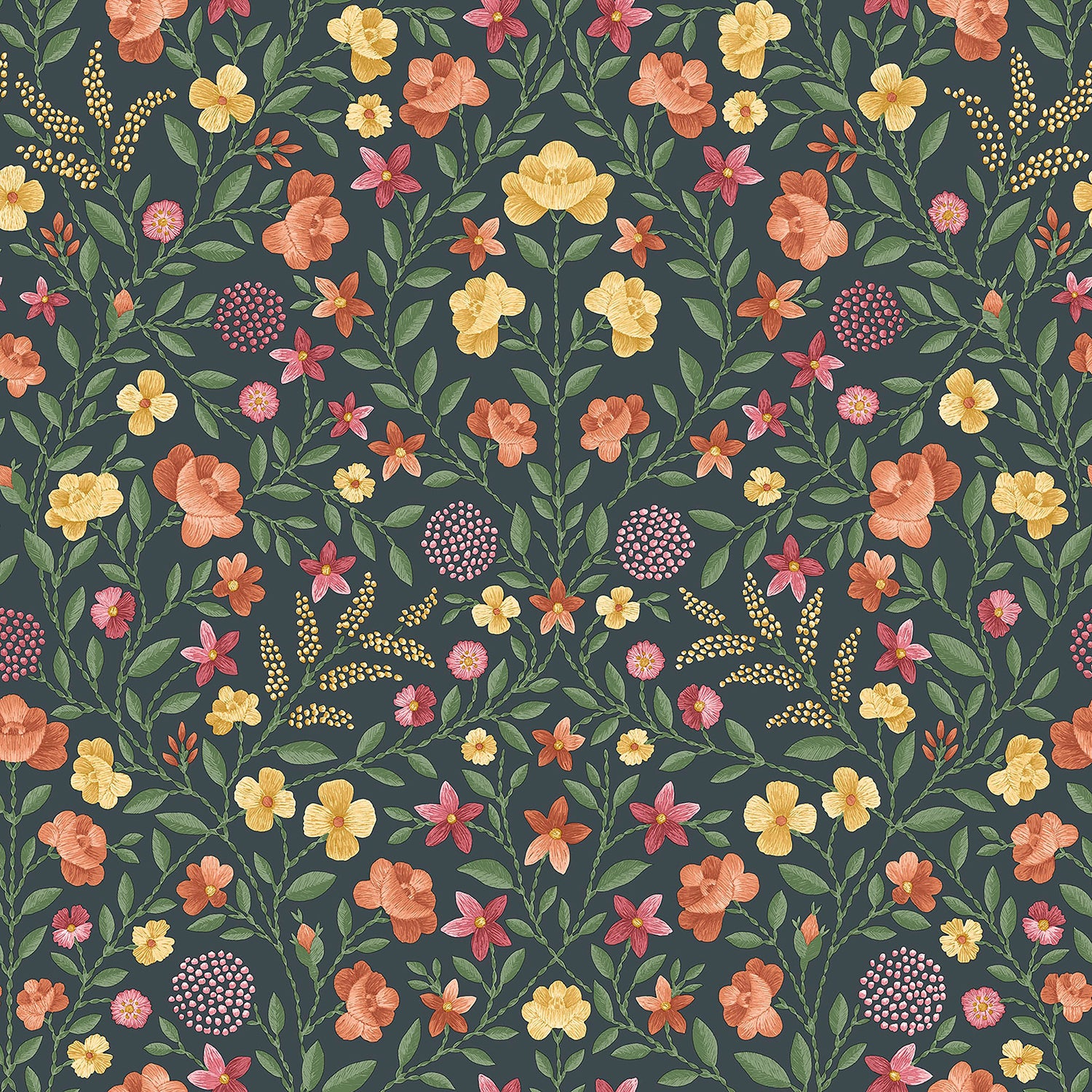 Cole & Son Historic Royal Palaces Great Masters Court Embroidery Wallpaper