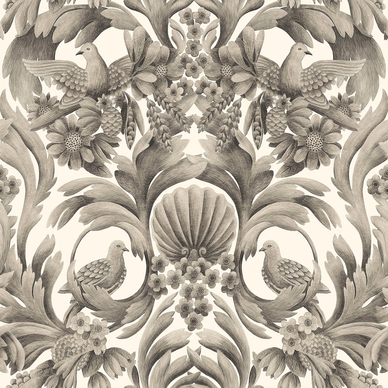 Cole & Son Historic Royal Palaces Great Masters Gibbons Carvings Wallpaper