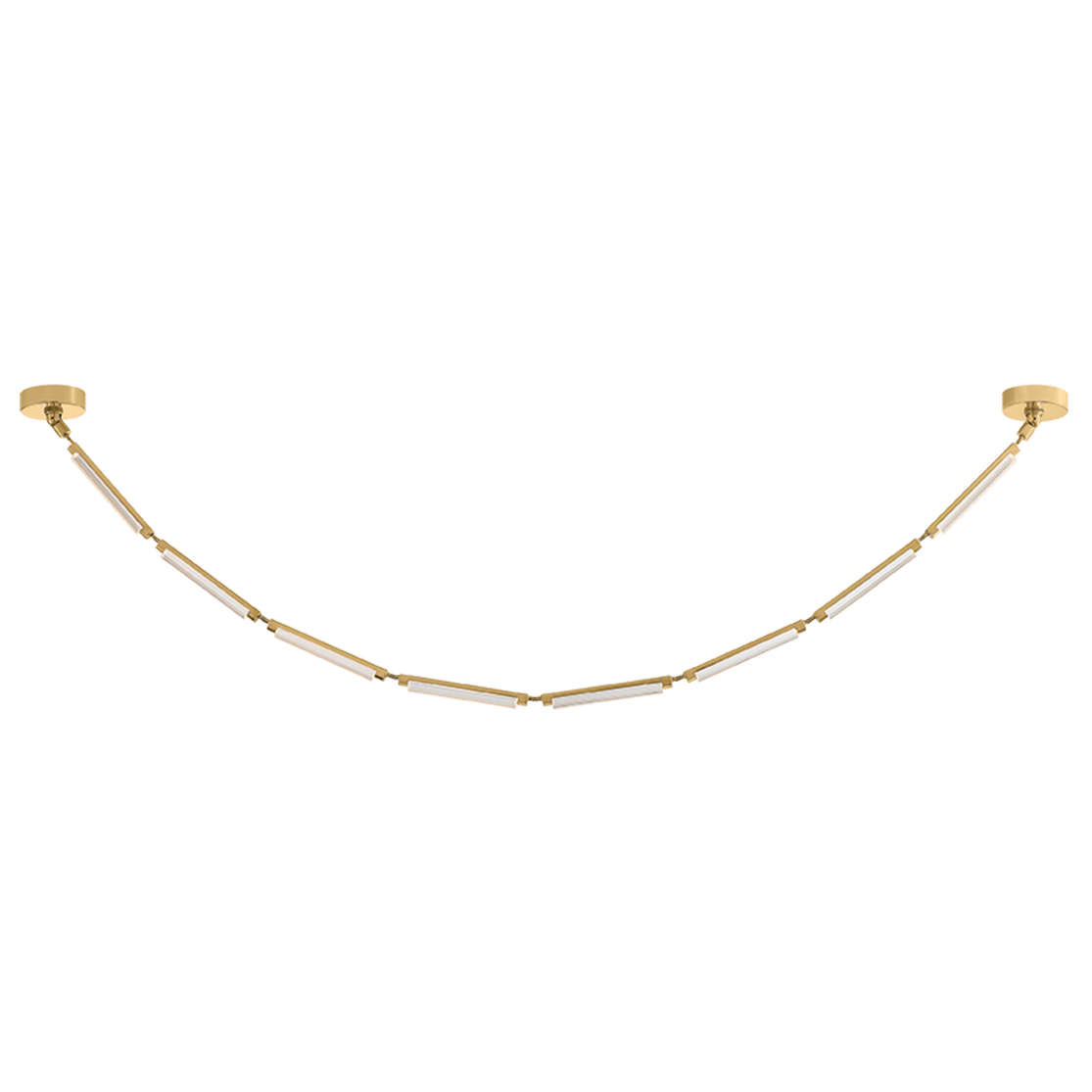 Corbett Lighting Agatha Linear Chandelier in Vintage Brass, primary product view