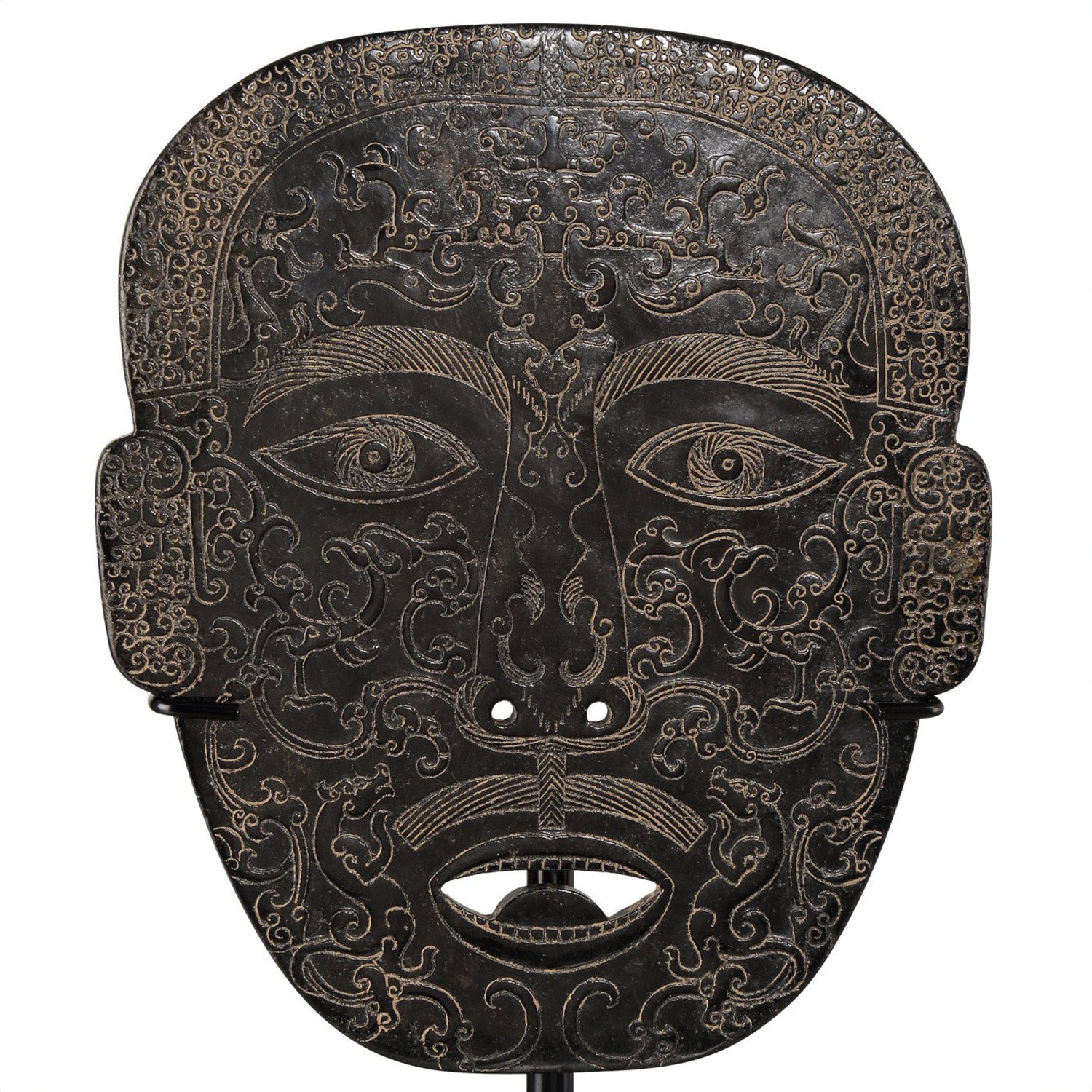 Currey & Co Han Dynasty Jade Medicine Mask Sculpture - Final Sale