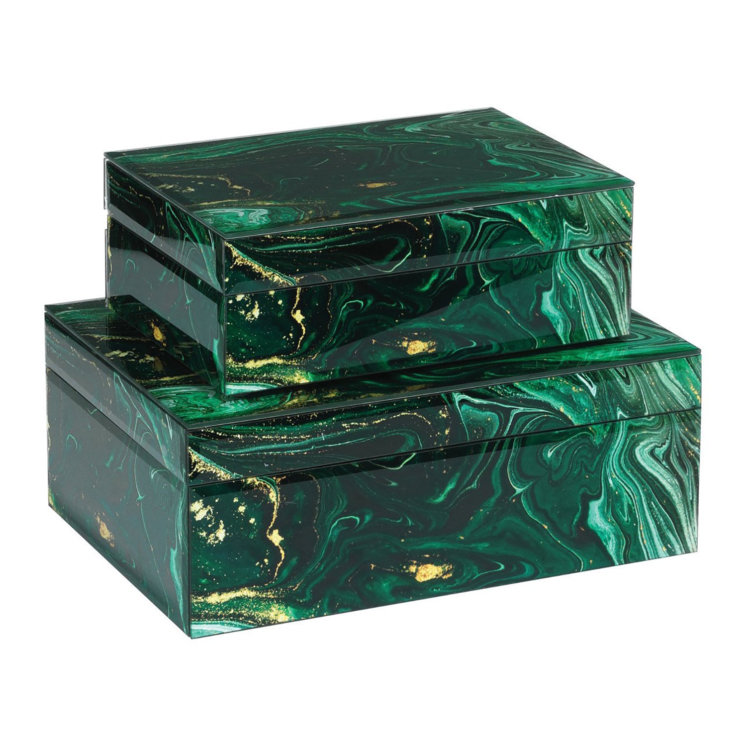 Currey & Co Interstellar Green Box Set of 2