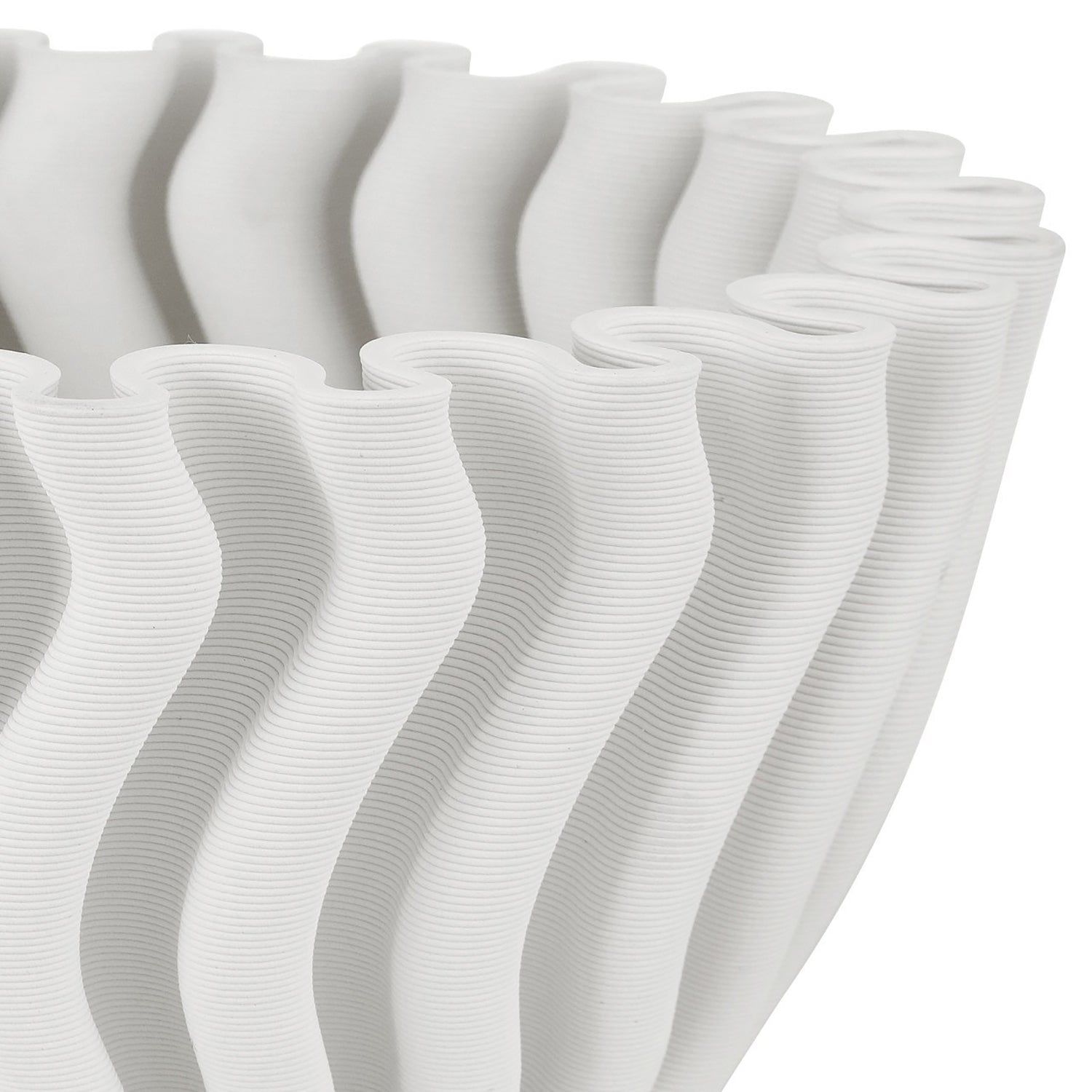Currey & Co Ripple White Vase