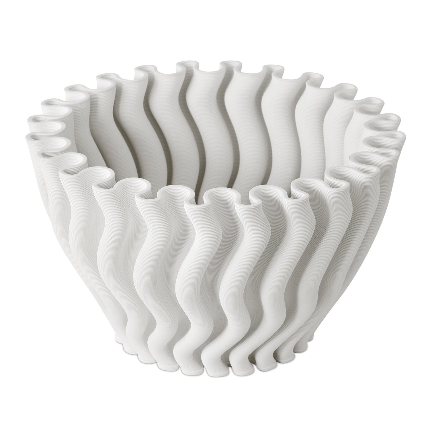 Currey & Co Ripple White Vase