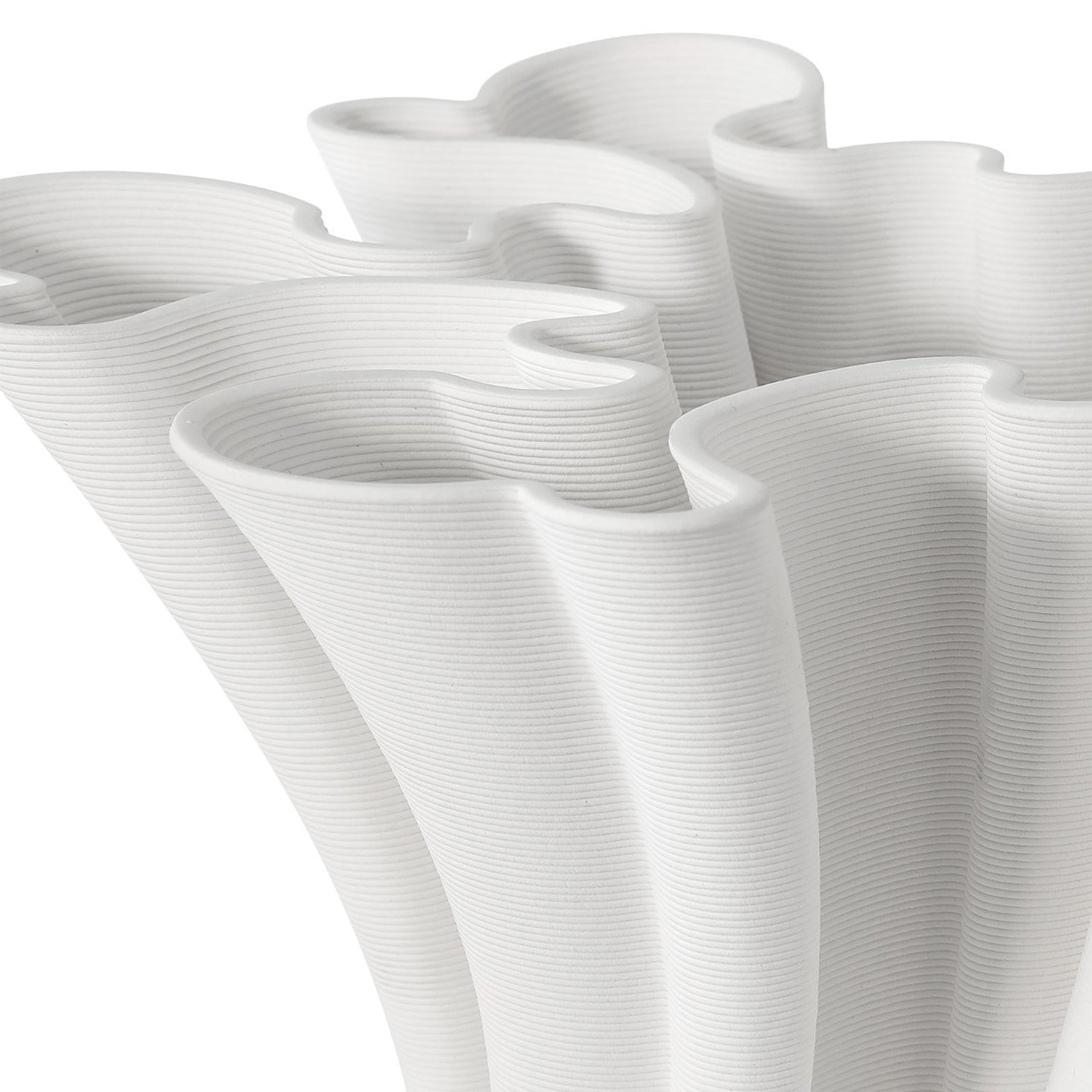Currey & Co Godet Twist White Vase