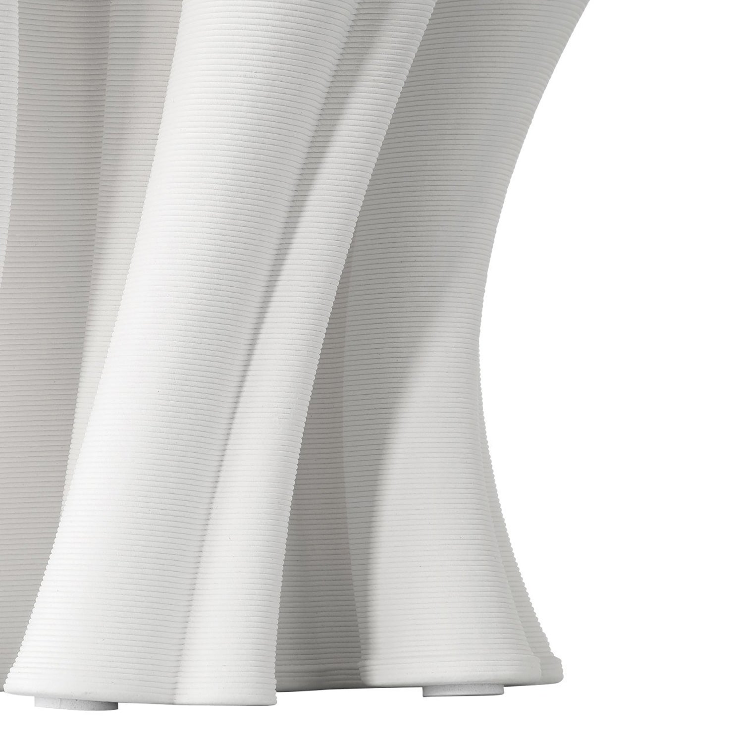 Currey & Co Godet Twist White Vase