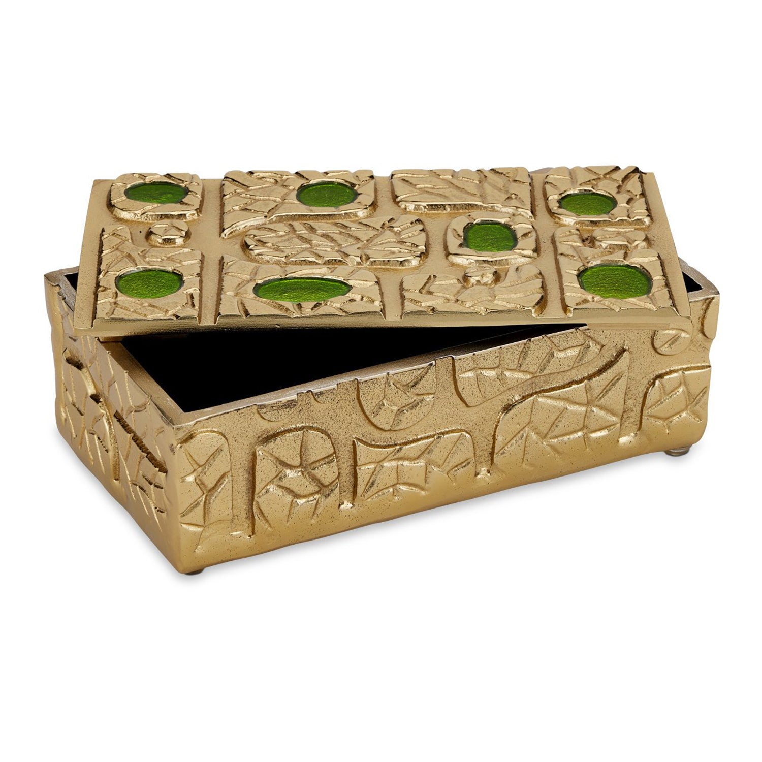 Currey & Co Beau Monde Gold & Green Box