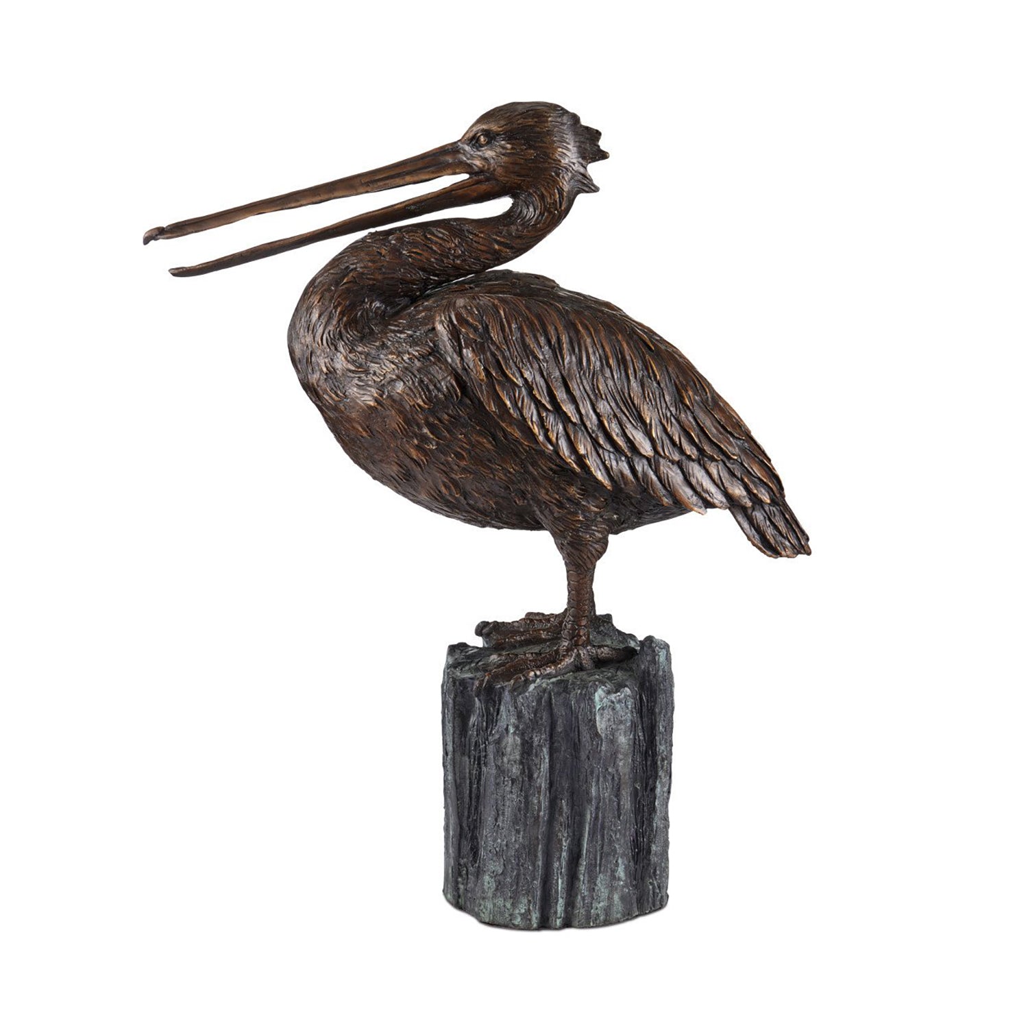 Currey & Co Pelican Bronze Sculpture