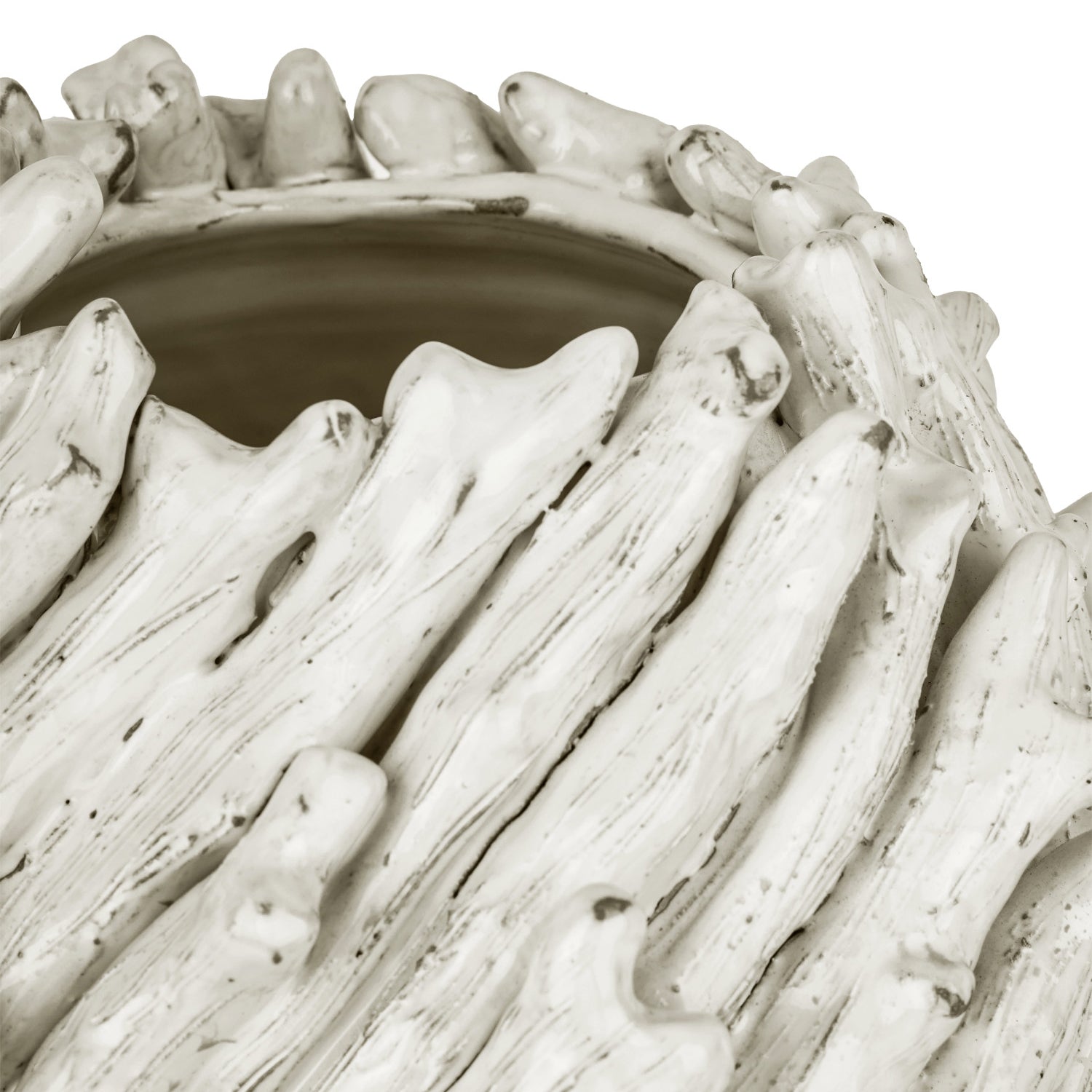 Currey & Co Seadrift White Vase